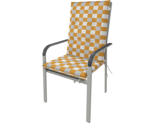 Zahradní židle s kostkovaným polstrováním