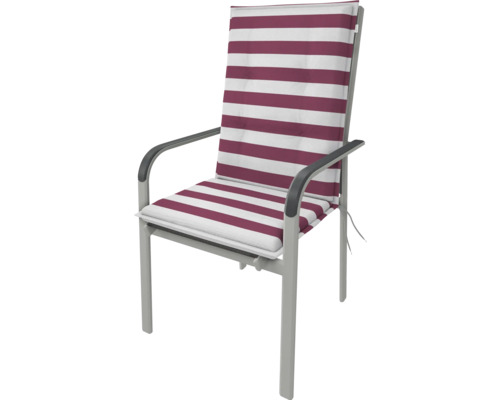 Zahradní židle s pruhovaným polstrováním