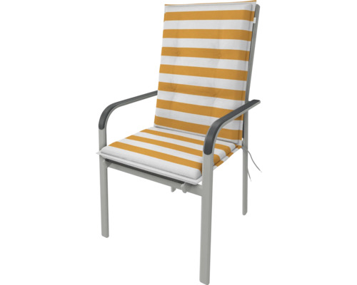 Zahradní židle s pruhovaným potahem