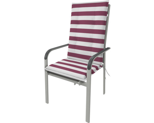 Zahradní židle s pruhovaným polstrováním pro venkovní použití