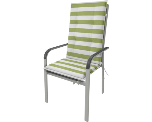 Zahradní židle s pruhovaným potahem