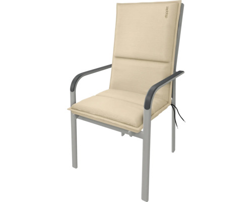 Zahradní židle se světle béžovým sedákem a opěradlem od Doppler