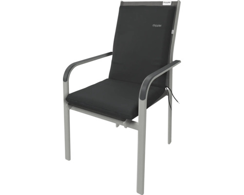 Zahradní židle s područkami a tmavým sedákem