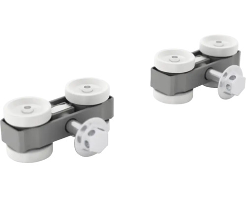 Dvě posuvné dveřní role pro montáž