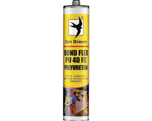 Tmel lepicí DEN BRAVEN Bond Flex PU 40 FC polyuretan 300 ml šedý Lepicí kartuše Den Braven Bond Flex PU 40 FC polyuretan