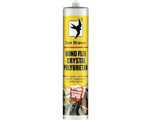 Tmel lepicí DEN BRAVEN Bond Flex Crystal polyuretan 290 ml transparentní