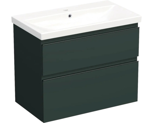 Koupelnová skříňka s umyvadlem Jungborn TRENTA 80 cm šalvějově zelená matná