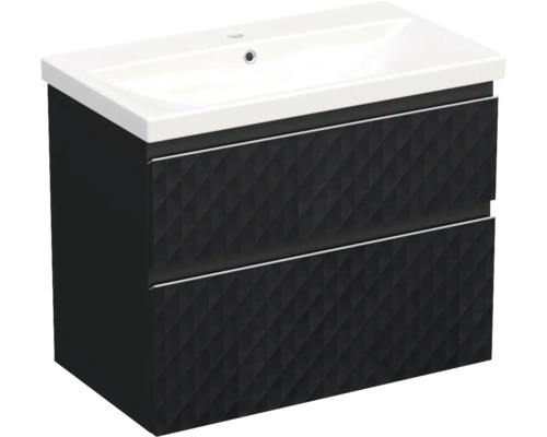 Koupelnová skříňka s umyvadlem Jungborn TRENTA 80 cm černá