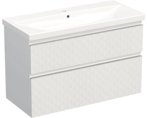 Koupelnová skříňka s umyvadlem Jungborn TRENTA 100 cm bílá