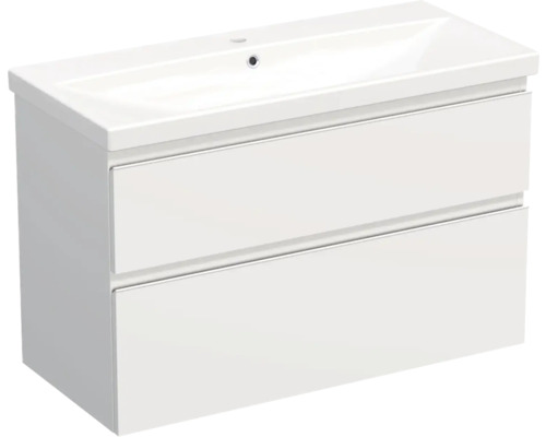 Koupelnová skříňka s umyvadlem Jungborn TRENTA 100 cm bílá matná