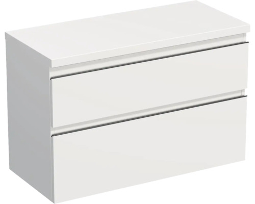 Koupelnová skříňka pod umyvadlo Jungborn TRENTA bílá matná 96,7 x 64,6 x 44,5 cm