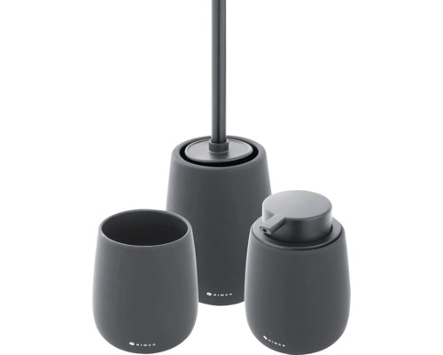 Sada do koupelny s dávkovačem mýdla, kelímkem a WC štětkou