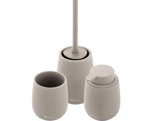 Sada koupelnových doplňků Nimco s dávkovačem mýdla, kelímkem a WC štětkou