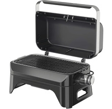 Otevřený přenosný plynový gril s grilovacím roštem