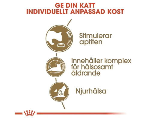 Výhody krmiva pro kočky: Stimuluje chuť k jídlu, obsahuje komplex pro zdravé stárnutí, zdraví ledvin