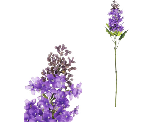 Umělá květina šeřík 63 cm tmavě fialová