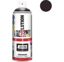 Sprej s akrylovou barvou, odstín Jet Black RAL 9005