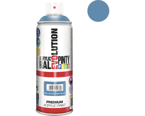 Barva ve spreji PINTYPLUS EVO 400ml RAL5023 modrošedá Pinty Plus Evolution akrylová barva ve spreji Distant Blue RAL 5023