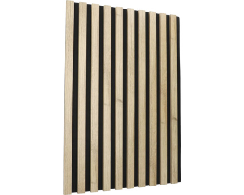 Akustický panel 2650 x 450 x 20 mm dub kramolín, lamela 26 mm Akustický panel s dekorem dřeva pro dekoraci stěn