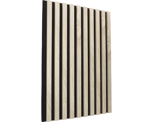 Akustický panel 2650 x 450 x 20 mm dub sonoma, lamela 26 mm Dřevěný panel s lamelovým vzhledem pro dekoraci stěn