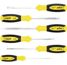 Sada šroubováků se žlutými a černými rukojeťmi značky Wiha