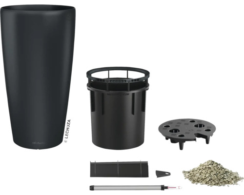 Květináč Lechuza Classico 43 se zavlažovacím systémem a příslušenstvím