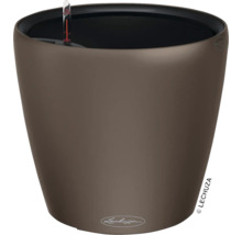 Hnědý květináč s ukazatelem hladiny vody