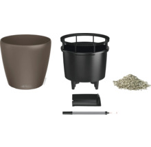 Kompletní sada květináče s vnitřní nádobou, substrátem, ukazatelem hladiny vody a přepadem