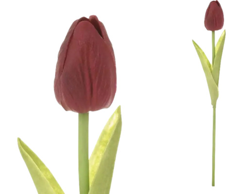 Umělá tulipán s stonkem a listy