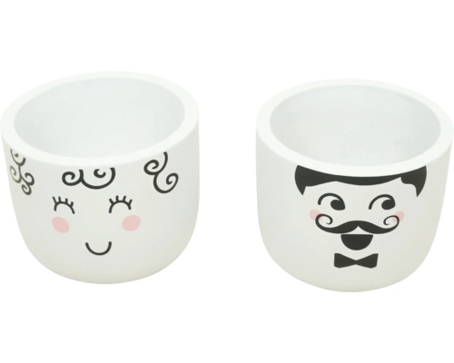 Obal na květináč keramický Cute Ø 8,5 x 8,5 cm bílý 1 ks, různé druhy