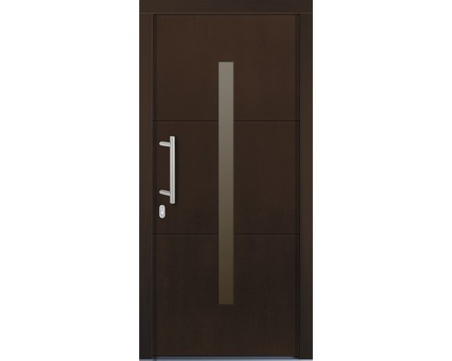 Vchodové dveře Tavira dřevěné 110x210 cm L ořech