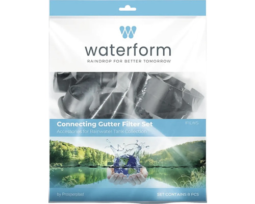 Vnitřní filtr hrubých nečistot Waterform pro okapový svod + hadice balení 8 ks