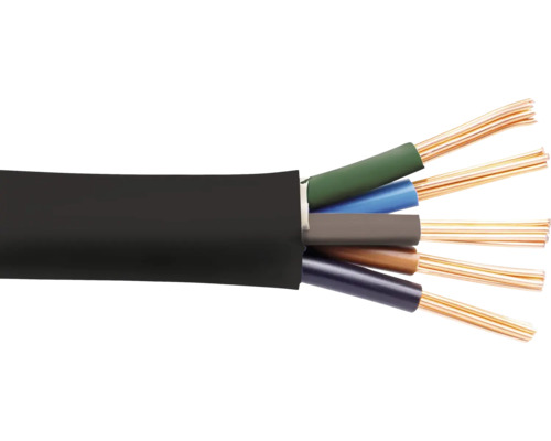 Silový kabel H05 RR-F 5x2,5 (CGSG) černý, metrážové zboží