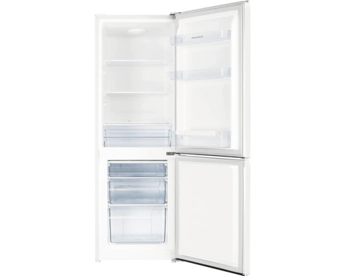 Otevřená, prázdná lednice s mrazákem