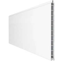 Bílé plastové pero a drážka v příčném řezu