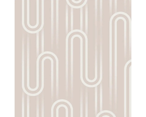 Vliesová tapeta 118617 Envy Geometrické Retro růžová Tapeta s geometrickým vzorem z čar a oblouků