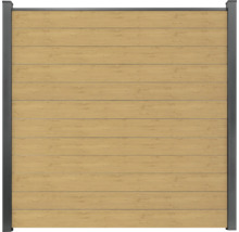 Dřevěný plot s vodorovnými deskami a rámem