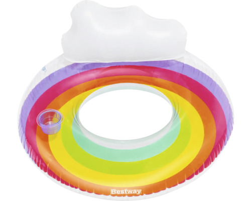 Nafukovací plavecký kruh Bestway® Rainbow Dreams™ s opěrkou hlavy