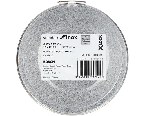 Řezný kotouč Bosch Standard for Inox v kulaté nádobě