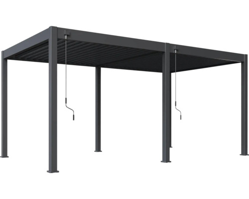 Pergola bioklimatická Rojaplast Intro Neo 530 x 300 x 255 cm volně stojící antracit