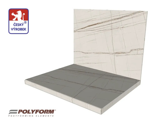 Kuchyňská pracovní deska MRAMOR BÍLÝ 38x635x4100 mm Kuchyňská pracovní deska se zadní stěnou