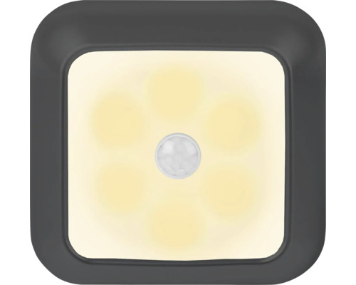 LED nástěnné osvětlení QLink 1 W 25 lm 2700 K černé s pohybovým senzorem 2 ks