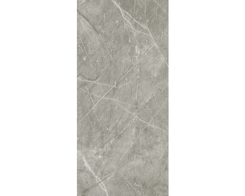 Sprchová zástěna Rock the Wall kamenná Atlantic Marble Grey 265 x 123 cm SPC4K368PT Šedá podlahová dlaždice se vzhledem mramoru