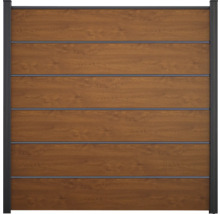 Zahradní plot z dřeva a kovu