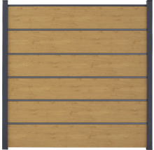 Dřevěný plot s kovovými prvky do zahrady