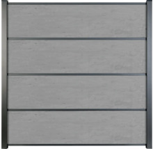 Betonový plot s hliníkovým rámem