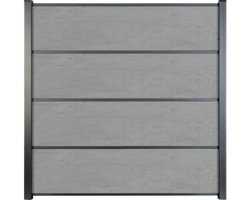 HPL Plotové pole GroJa Premo Betonový plot s hliníkovým rámem