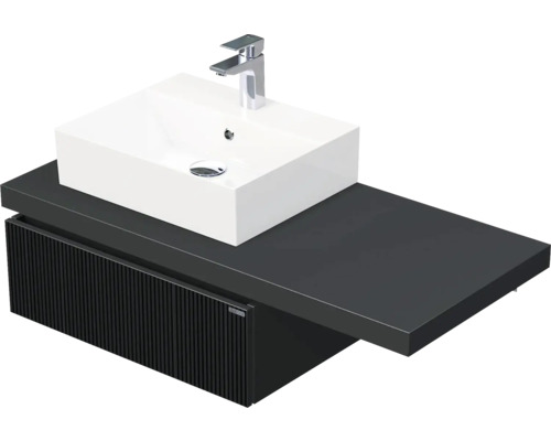 Koupelnová skříňka s umyvadlem Intedoor DESK 3D černá matná 110,5 x 44,4 x 50,2 cm DE 54 3D 110 L STORM 1Z A9276 Koupelnová skříňka s umyvadlem Intedoor DESK 3D černá matná 110,5 x 44,4 x 50,2 cm DE 54 3D 110 L STORM 1Z A9276