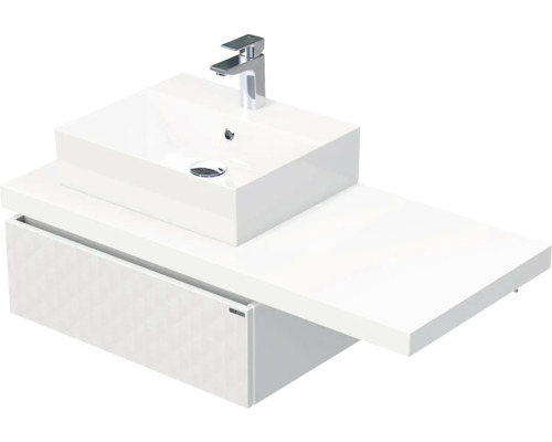 Koupelnová skříňka s umyvadlem Intedoor DESK 3D bílá matná 110,5 x 44,4 x 50,2 cm DE 54 3D 110 L STORM 1Z B073 Koupelnová skříňka s umyvadlem Intedoor DESK 3D bílá matná 110,5 x 44,4 x 50,2 cm DE 54 3D 110 L STORM 1Z B073