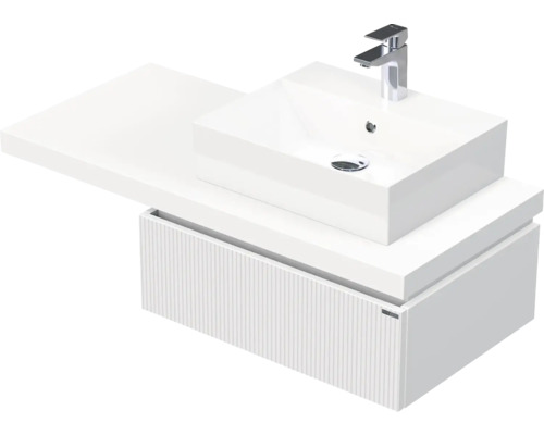 Koupelnová skříňka s umyvadlem Intedoor DESK 3D bílá matná 110,5 x 44,4 x 50,2 cm DE 54 3D 110 P STORM 1Z A8916 Koupelnová skříňka s umyvadlem Intedoor DESK 3D bílá matná 110,5 x 44,4 x 50,2 cm DE 54 3D 110 P STORM 1Z A8916